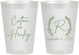 Personalized Wedding 8 oz Frosted Cups - Monogram | 803