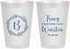 Personalized Wedding 8 oz Frosted Cups - Monogram | 804