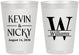 Personalized Wedding 8 oz Frosted Cups - Monogram | 806