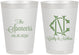 Personalized Wedding 8 oz Frosted Cups - Two Letter Monogram | 808
