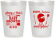 Personalized Baby Shower 8 oz Frosted Cups - Beers Bbq Babies | 90006