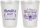 Personalized Baby Shower 8 oz Frosted Cups - Blooming | 90009