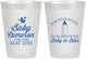 Personalized Baby Shower 8 oz Frosted Cups - Booze Baby In Blue | 90015