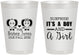 Personalized Baby Shower 8 oz Frosted Cups - Twins Boy And Girl | 90026