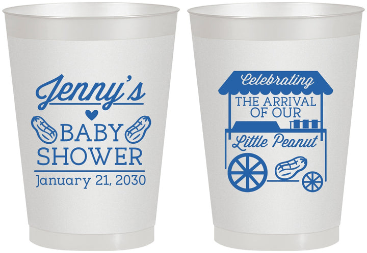 Personalized Baby Shower 8 oz Frosted Cups - Little Peanut | 90030