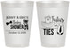 Personalized Baby Shower 8 oz Frosted Cups - Gender Reveal Tutus Or Ties | 90033
