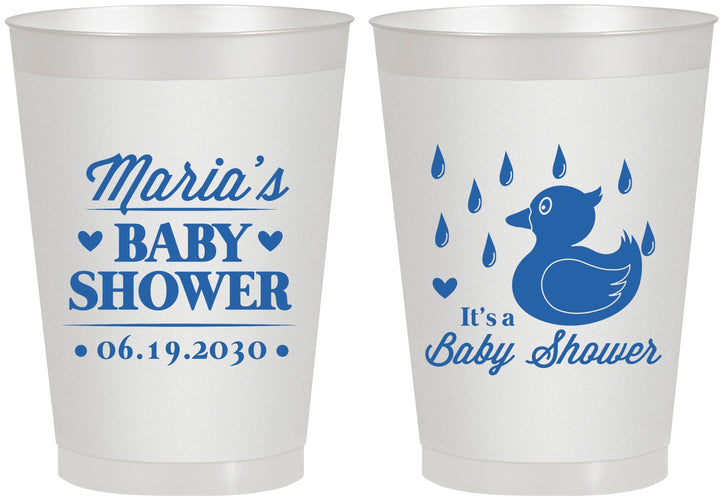 Personalized Baby Shower 8 oz Frosted Cups - Duckling | 90047