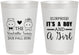 Personalized Baby Shower 8 oz Frosted Cups - Gender Reveal Boy Or Girl | 90064