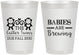 Personalized Baby Shower 8 oz Frosted Cups - Twins Baby Monkeys | 90068