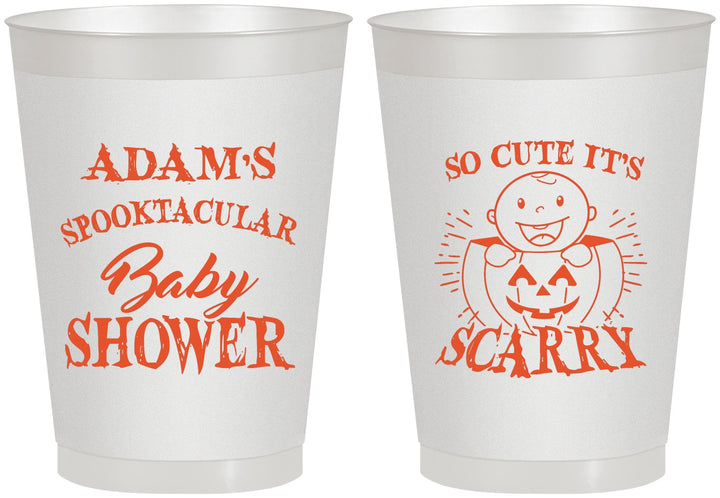 Personalized Baby Shower 8 oz Frosted Cups - So Cute Halloween | 90088