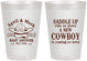 Personalized Baby Shower 8 oz Frosted Cups - New Cowboy | 90104
