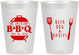Personalized Baby Shower 8 oz Frosted Cups - Beers Bbq Babies | 90112