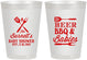 Personalized Baby Shower 8 oz Frosted Cups - Beers Bbq Babies | 90113