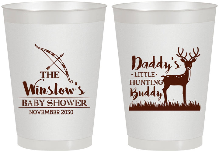 Personalized Baby Shower 8 oz Frosted Cups - Hunting Buddy | 90127