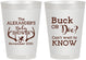Personalized Baby Shower 8 oz Frosted Cups - Gender Reveal Buck Or Doe | 90131