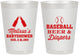 Personalized Baby Shower 8 oz Frosted Cups - Baseball Beer Diapers | 90132