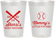 Personalized Baby Shower 8 oz Frosted Cups - Baseball Little Pitcher | 90137