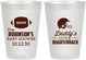 Personalized Baby Shower 8 oz Frosted Cups - Football Little Quarterback | 90138
