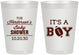 Personalized Baby Shower 8 oz Frosted Cups - Football | 90142