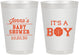 Personalized Baby Shower 8 oz Frosted Cups - Basketball Its A Boy | 90144