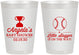 Personalized Baby Shower 8 oz Frosted Cups - Baseball Little Slugger | 90145