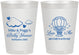 Personalized Baby Shower 8 oz Frosted Cups - Love Is In The Air | 90163