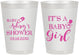 Personalized Baby Shower 8 oz Frosted Cups - Baby Girl | 90171
