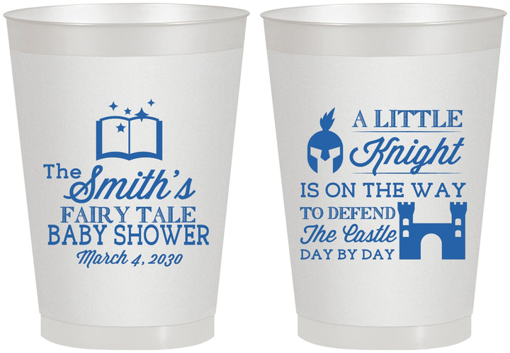 Personalized Baby Shower 8 oz Frosted Cups - Little Knight | 90175