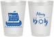 Personalized Baby Shower 8 oz Frosted Cups - Ahoy It’s A Boy | 90177
