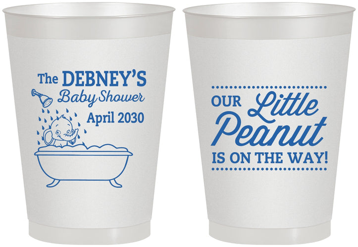 Personalized Baby Shower 8 oz Frosted Cups - Little Peanut | 90180
