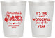 Personalized Baby Shower 8 oz Frosted Cups - Christmas | 90191