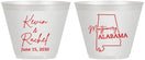 Custom Wedding 9 oz Wine Frosted Cups - Alabama | 100