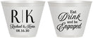 Custom Engagement 9 oz Wine Frosted Cups - Eat Drink Be Engaged | 10000