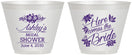 Custom Bridal Shower 9 oz Wine Frosted Cups - Here Comes The Bride | 100000