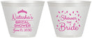 Custom Bridal Shower 9 oz Wine Frosted Cups - Shower The Bride | 100001