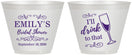 Custom Bridal Shower 9 oz Wine Frosted Cups - I'll Drink To The That | 100006