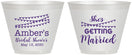 Custom Bridal Shower 9 oz Wine Frosted Cups - She's Getting Married | 100008