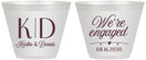 Custom Engagement 9 oz Wine Frosted Cups - We Are Engaged | 10001