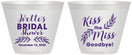 Custom Bridal Shower 9 oz Wine Frosted Cups - Kiss The Miss Goodbye | 100010