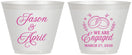 Custom Engagement 9 oz Wine Frosted Cups - We Are Engaged | 10003