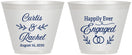 Custom Engagement 9 oz Wine Frosted Cups - Happily Ever Engaged | 10004