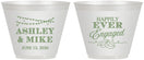 Custom Engagement 9 oz Wine Frosted Cups - Happily Ever Engaged | 10006