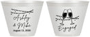 Custom Engagement 9 oz Wine Frosted Cups - Engaged | 10007
