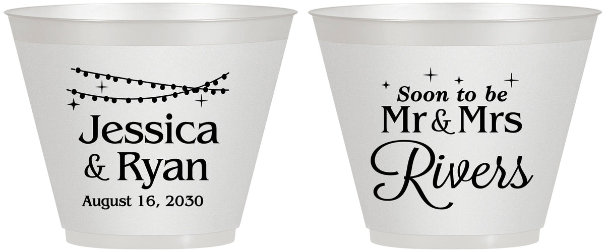 Custom Engagement 9 oz Wine Frosted Cups - Soon To Be Mr And Mrs | 10008