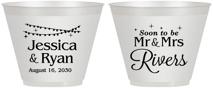 Custom Engagement 9 oz Wine Frosted Cups - Soon To Be Mr And Mrs | 10008