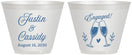 Custom Engagement 9 oz Wine Frosted Cups - Engaged | 10013