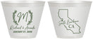 Custom Wedding 9 oz Wine Frosted Cups - California | 104
