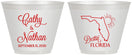 Custom Wedding 9 oz Wine Frosted Cups - Florida | 108