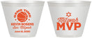 Custom Bar Mitzvah 9 oz Wine Frosted Cups - 13th Birthday Basketball | 110001