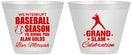 Custom Bar Mitzvah 9 oz Wine Frosted Cups - 13th Birthday Baseball | 110004